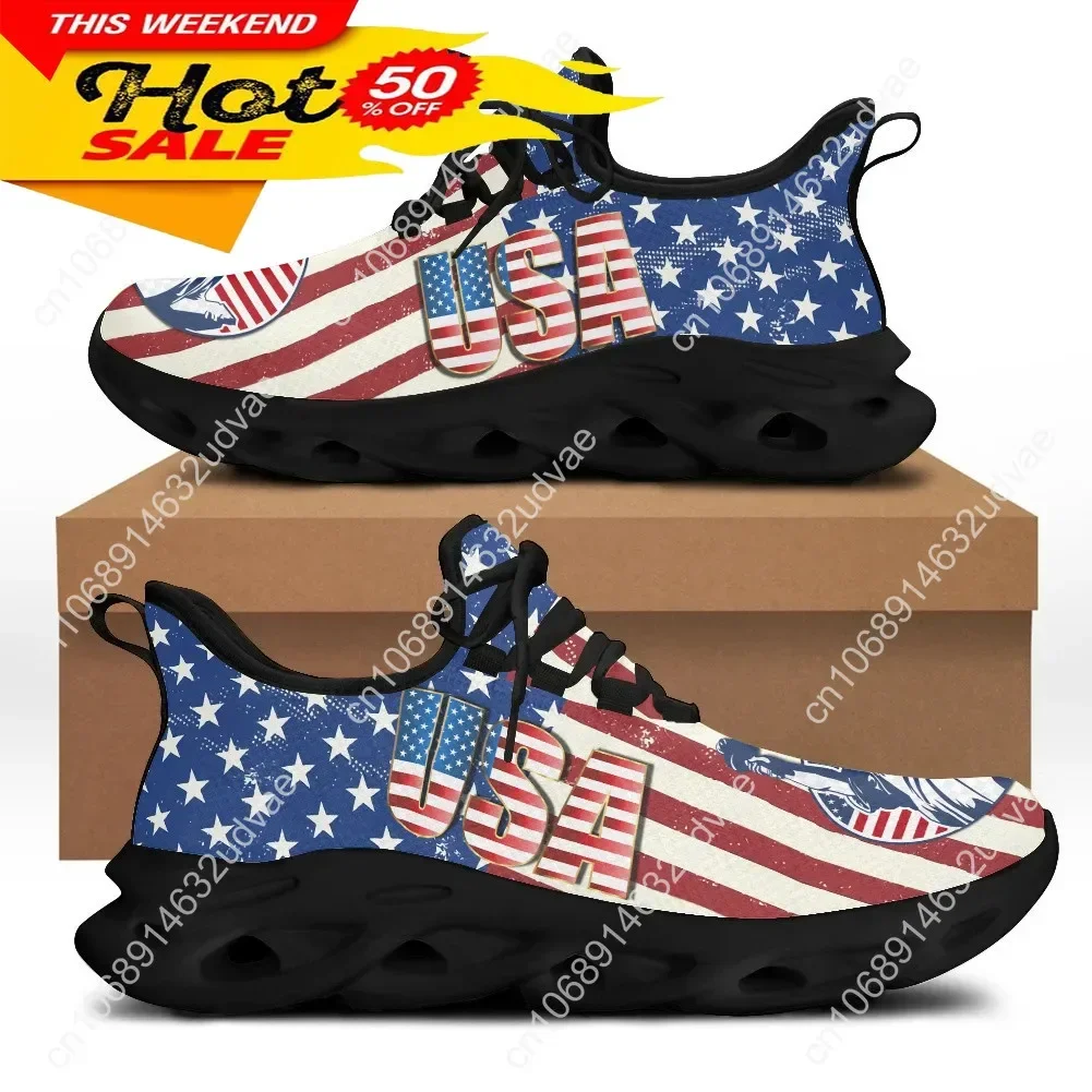 7.4 American Flag Statue of Liberty Print Flat Shoes for Women Cool Sneaker for Female Spring Summer Woman Footwear