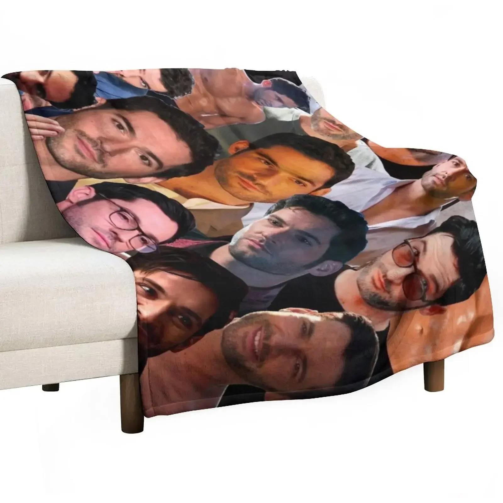 Tom Ellis Photo Collage Throw Blanket Luxury For Sofa Thin Blankets