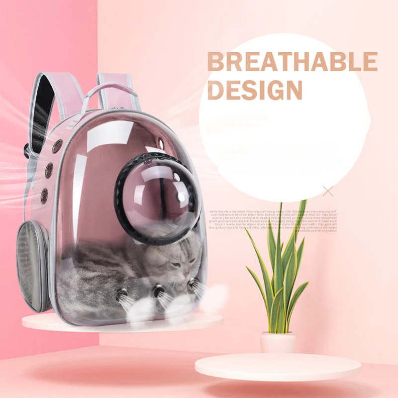 Expandable Cat Carrier Travel Backpack Breathable Space Capsule Pet Backpack Puppy Portable Transparent