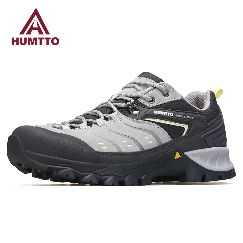 

HUMTTO Trekking Sneakers Luxury Designer Genuine Leather Sports Hiking Boots for Women Outdoor Climbing Safety Work Womens Shoes