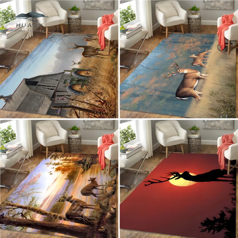 

Фотообои для гостиной, спальни, домашний декор, большие моющиеся напольные коврики с дикими животными, Противоскользящие коврики для гостиной