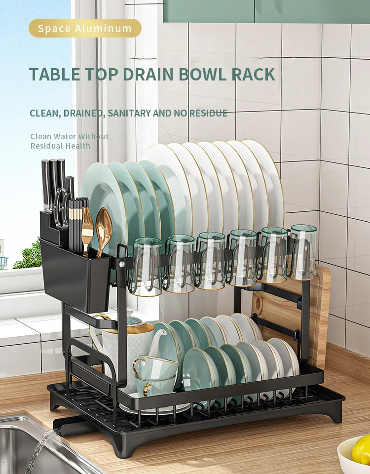 Organizers Dish Rack, Extendable Dish Drainer, Modern Dish Drying Rack 2 in  1 Design. Stainless Steel Dish Racks Pots Organizer - AliExpress
