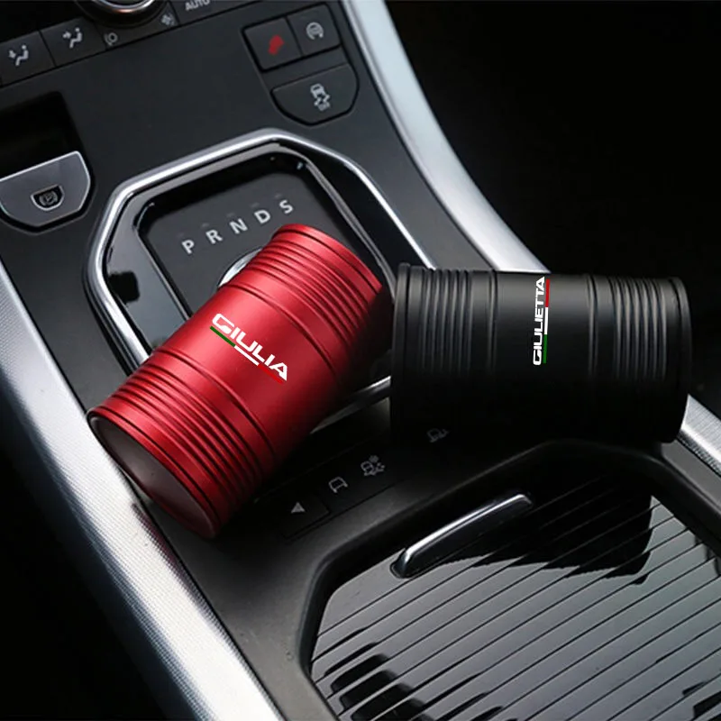 

Aluminum Alloy Car Home Ashtray Oil Drum Shape Smoke Ash Holder For Alfa Romeo Sportiva Giulia Giulietta 159 156 MITO Stelvio