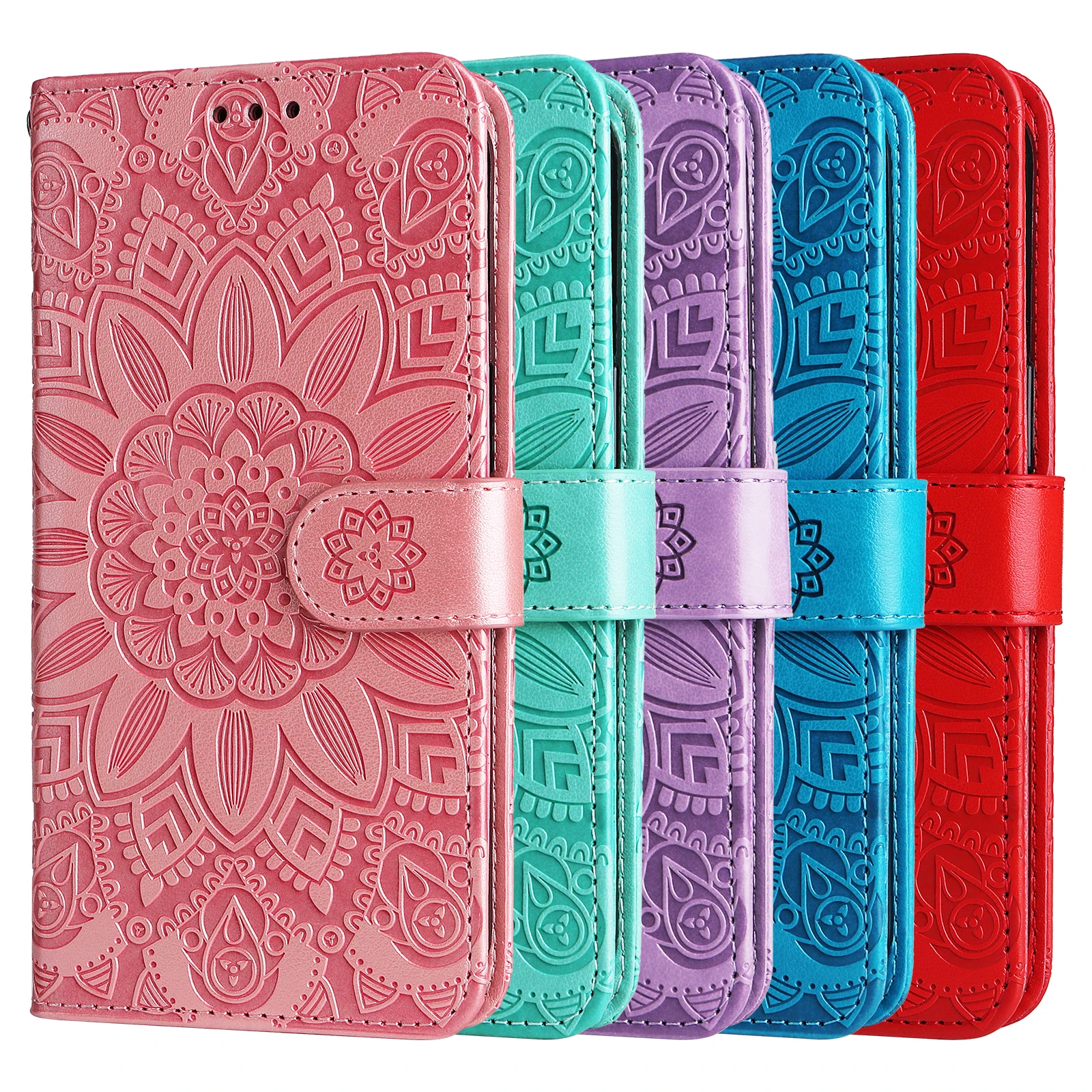 Magnetic Leather Flip Wallet Case