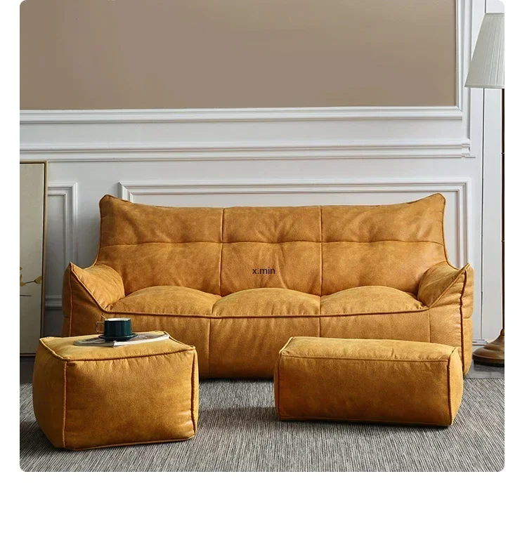 Vintage Living Room Sofa Nordic Style Minimalist Lazy Loveseat Sofa European Designer Tatami Divani Soggiorno Bedroom Furniture