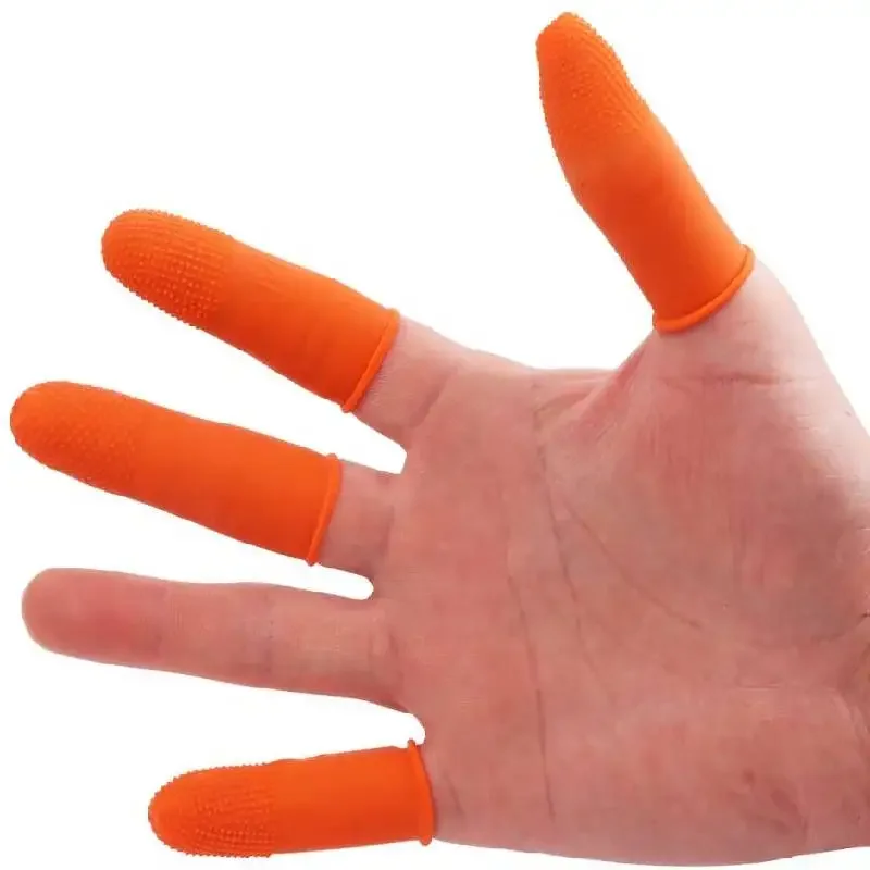 Disposable Latex Finger Cots Rubber Fingertip Anti-Slip Anti-Static Protective Finger Glove For Electronic Repair Jewelry 100pcs finger protector finger guard
