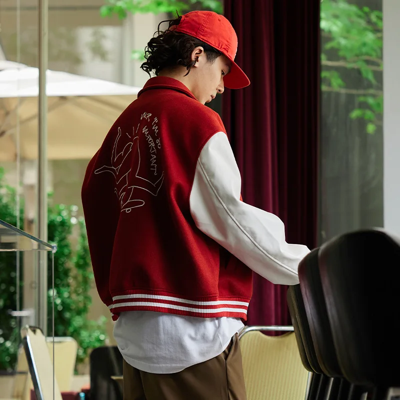 Red varsity jacket outfit  Varsity jacket, Varsity jacket outfit, Jackets