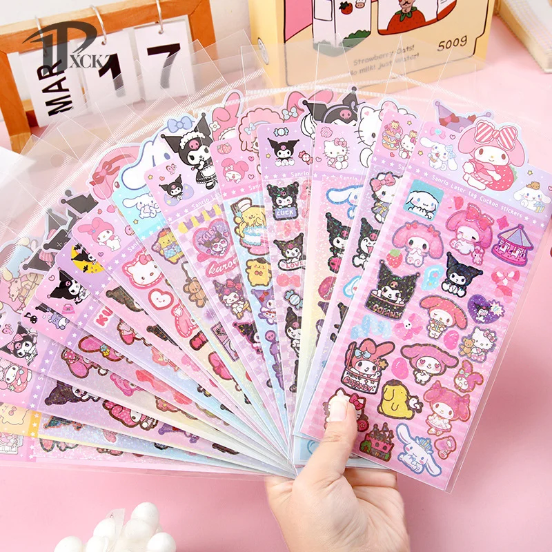

1 шт. Sanrio стикеры мультфильм Hello Kitty Guka стикеры Cinnamoroll Kuromi My Melody телефон декоративные наклейки канцелярские Детские игрушки