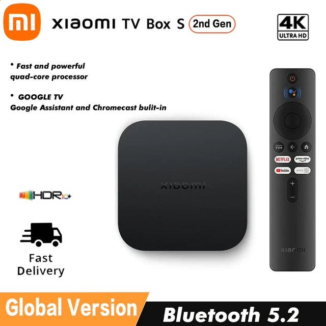 Original Global Version Xiaomi TV Box S 2nd Gen 4K Ultra HD 2G 8G WiFi  BT5.2 Google TV Cast Netflix Smart TV Box Media Player - AliExpress