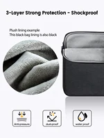 Housse de protection UPERFECT pour écran portable 18,5 pouces, en polyester, avec poche zippée, pour ordinateur portable et tablette (15,6 à 18,5 pouces) 3