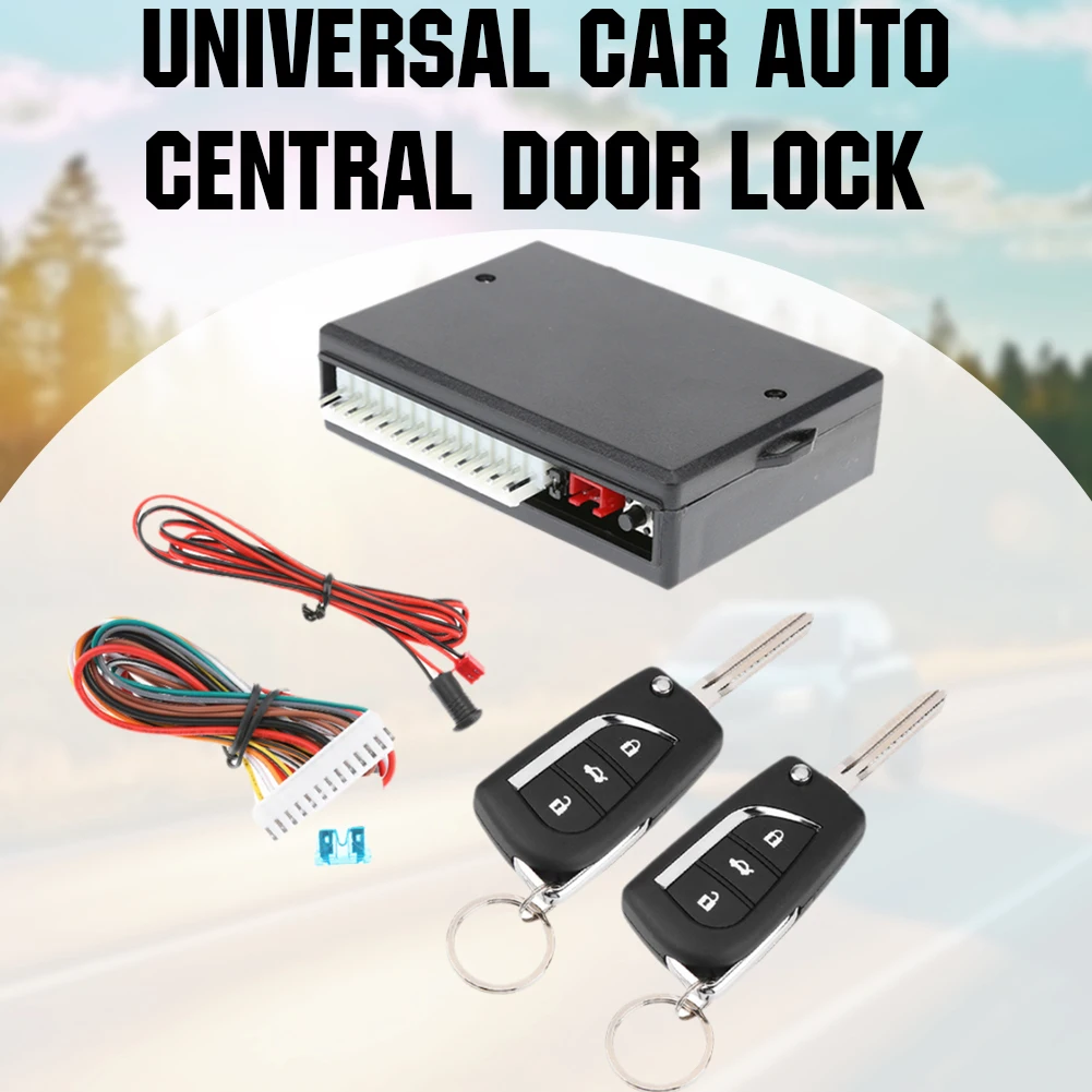 Sistema di accesso senza chiave per auto Kit di chiusura centralizzata con telecomando Blocco porta centrale per auto universale Sistema di accesso senza chiave remoto - immagine 2