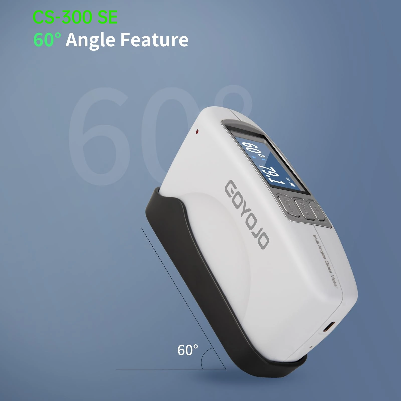 Portable Gloss Meter with Calibration Board, 0.2GU High Accuracy Glossmeters for