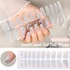 Semi Cured Gel Nail Polish Strips 20 Tips Nail Wraps Artist Self-Ashesive Girl Beauty Nails Sticker UV/LED Lamp Need 3