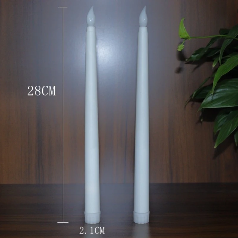 1/3pcs Flameless LED 촛불 따뜻한 빛 배터리 전원 전자 테이퍼 양초 홈 파티 웨딩 생일 크리스마스 장식