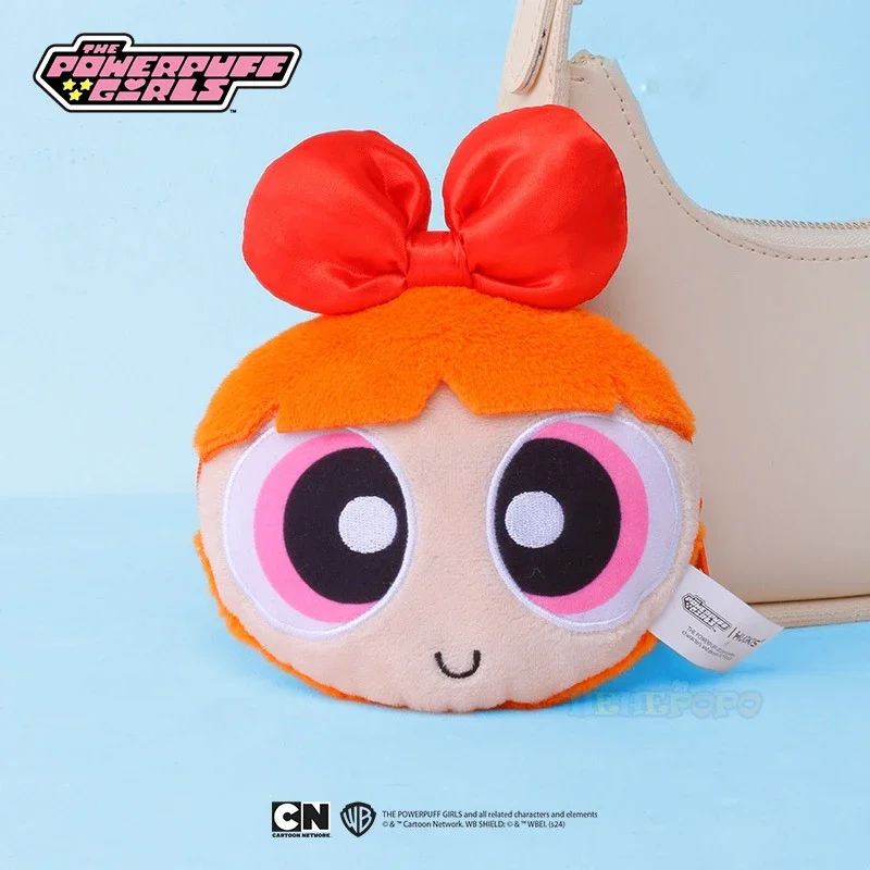 Powerpuff Girls Plush Purses Small Hanging Bag Coin Bag Earphone Storage ID Card plush coin purse
