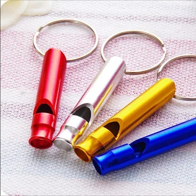 Whistle Keychain Survival Whistle Sport Whistle Metal Whistle Sports Whistle 1PC Training Whistle Multifunctional Aluminum Emergency Survival Whistle for Camping Hiking Outdoor Sport