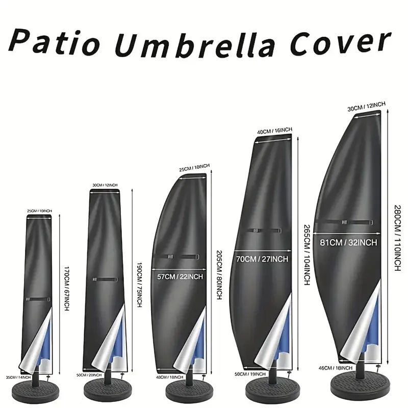 Waterproof Cantilever Parasol Cover Universal Outdoor Umbrella Cover Oxford Fabric Patio Garden