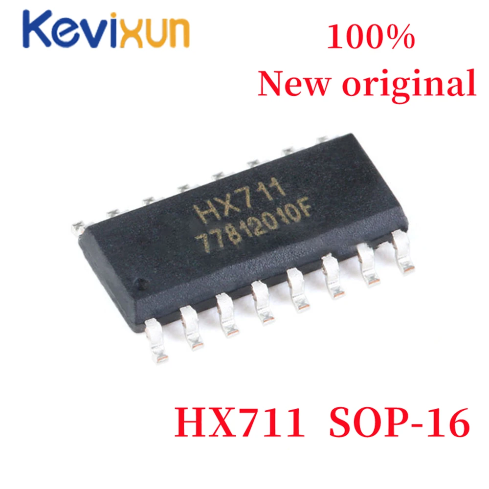 50PCS/ New original HX711 patch SOP16 precision electronic weighing sensor dedicated 24 AD module XH711