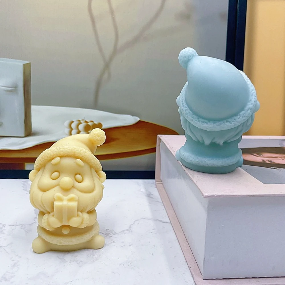Description Picture 3 of itemBeard Santa Claus Candle Making Set Christmas Dwarf Resin Gift Box Soap Silicone Mold Human Gypsum Mould DIY Festival Cake Decor