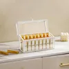 Glass Makeup Organizer Box Cosmetic Lipsticks Brush Jewellery Storage Holder Luxury Home Desktop Rack Bathroom Shelves 5
