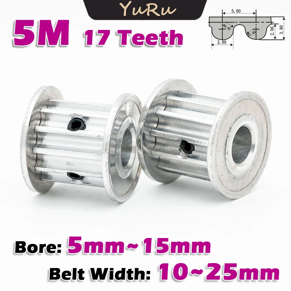 HTD5M 26 Zähne Timing-Pulley – Für Zahnriemenbreite 15 Mm, Bohrung 14/16/18/20 Mm, Aluminium