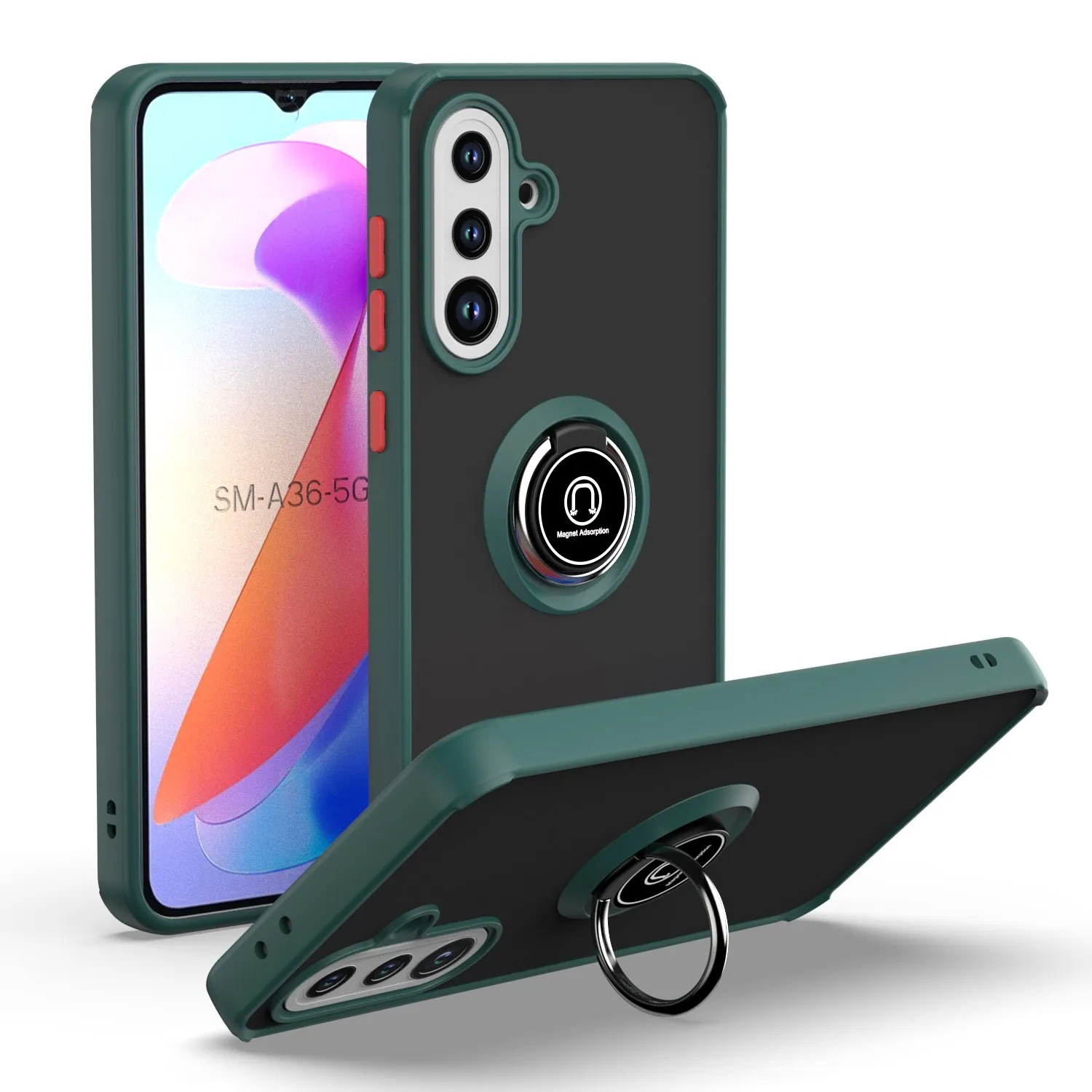 Magnetic Ring Stand Holder Shockproof Phone Case with Enhanced Protection