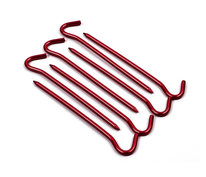 1PC Aluminum Tent Pegs with Hook for Hammock Awning