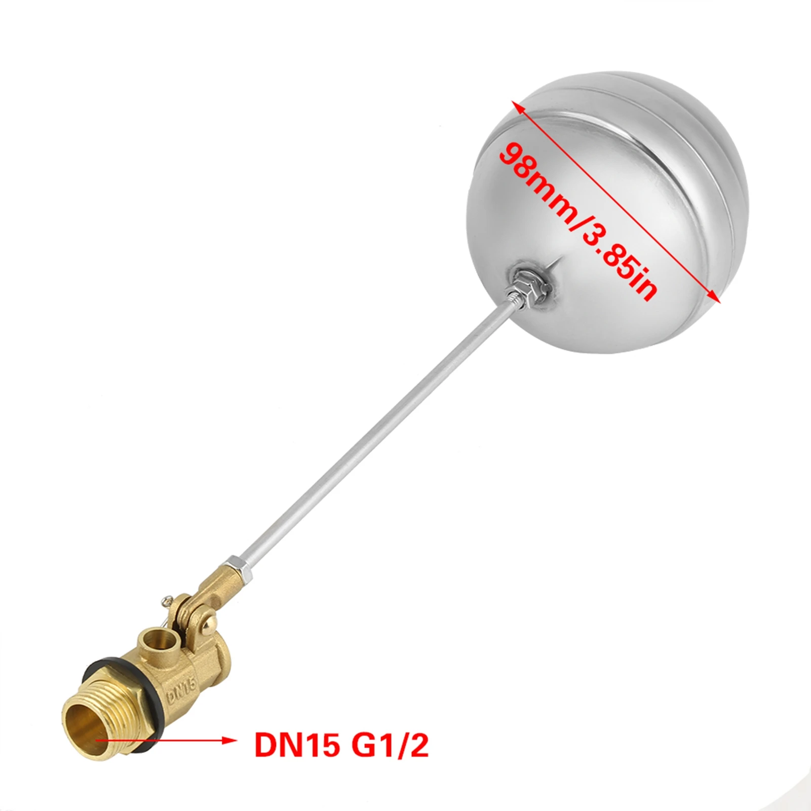DN15 G1/2 Brass Male Thread Water Sensor Stainless Steel Float Ball Value
