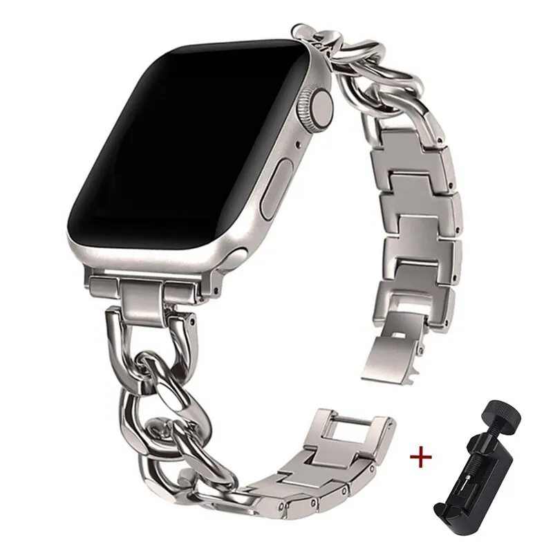Elegant Metallic Chain Watch Strap - Premium Sport Design