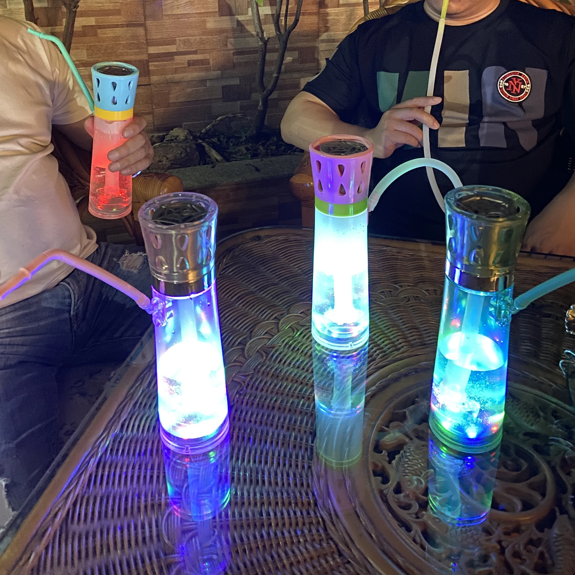 Hookah Set Mini Hookah Cup for Car Hookah Cup Travel Set Portable Travel Mini Shisha Set with LED Chicha Complet Light hookah set