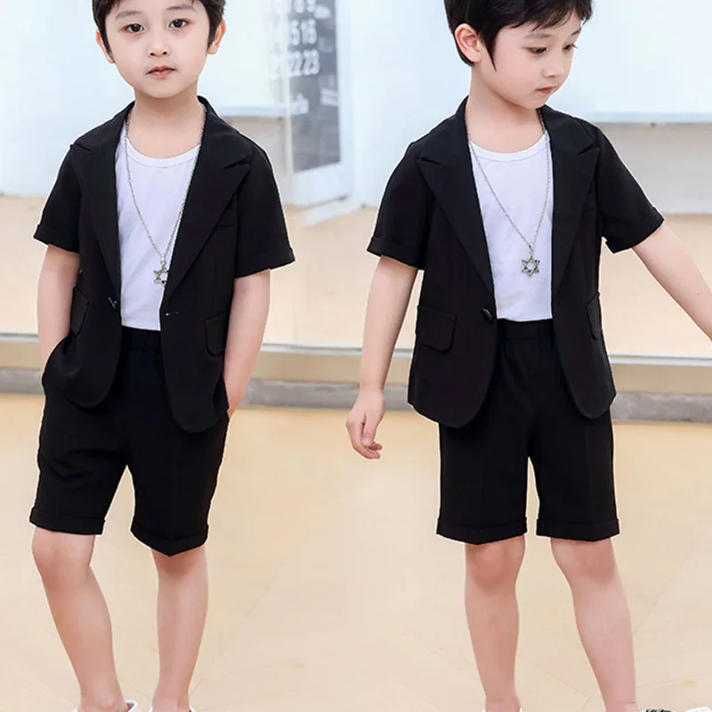 

2022Cotton Linen Boy's Business Suits Summer Beach Formal Party Kid Suits 2 Pieces(Jacket+Pant )traje de novio