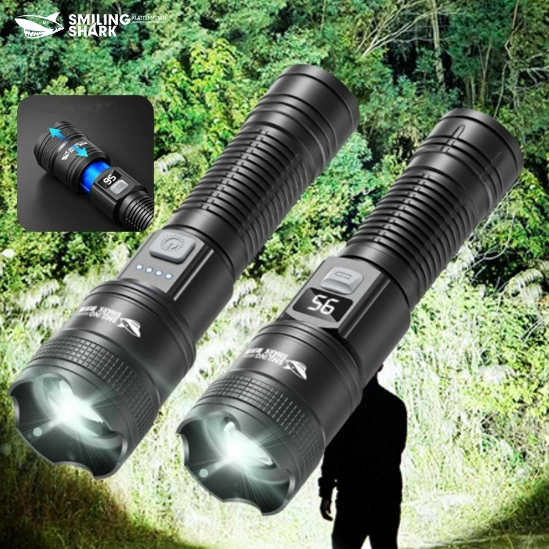 Smiling Shark SD5242 Rechargeable Flashlight, P50 LED Handheld