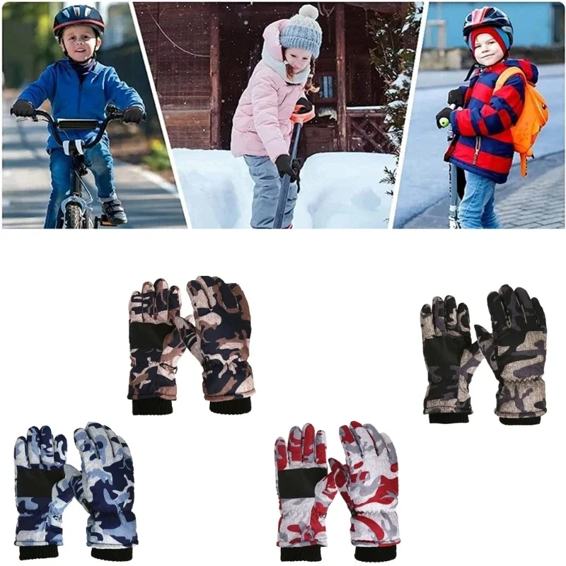 

Non-slip Warm Ski Gloves Thermal Gloves Outdoor Mittens for Kids Perfect for Skiing and Sports Activity in Cold Weather