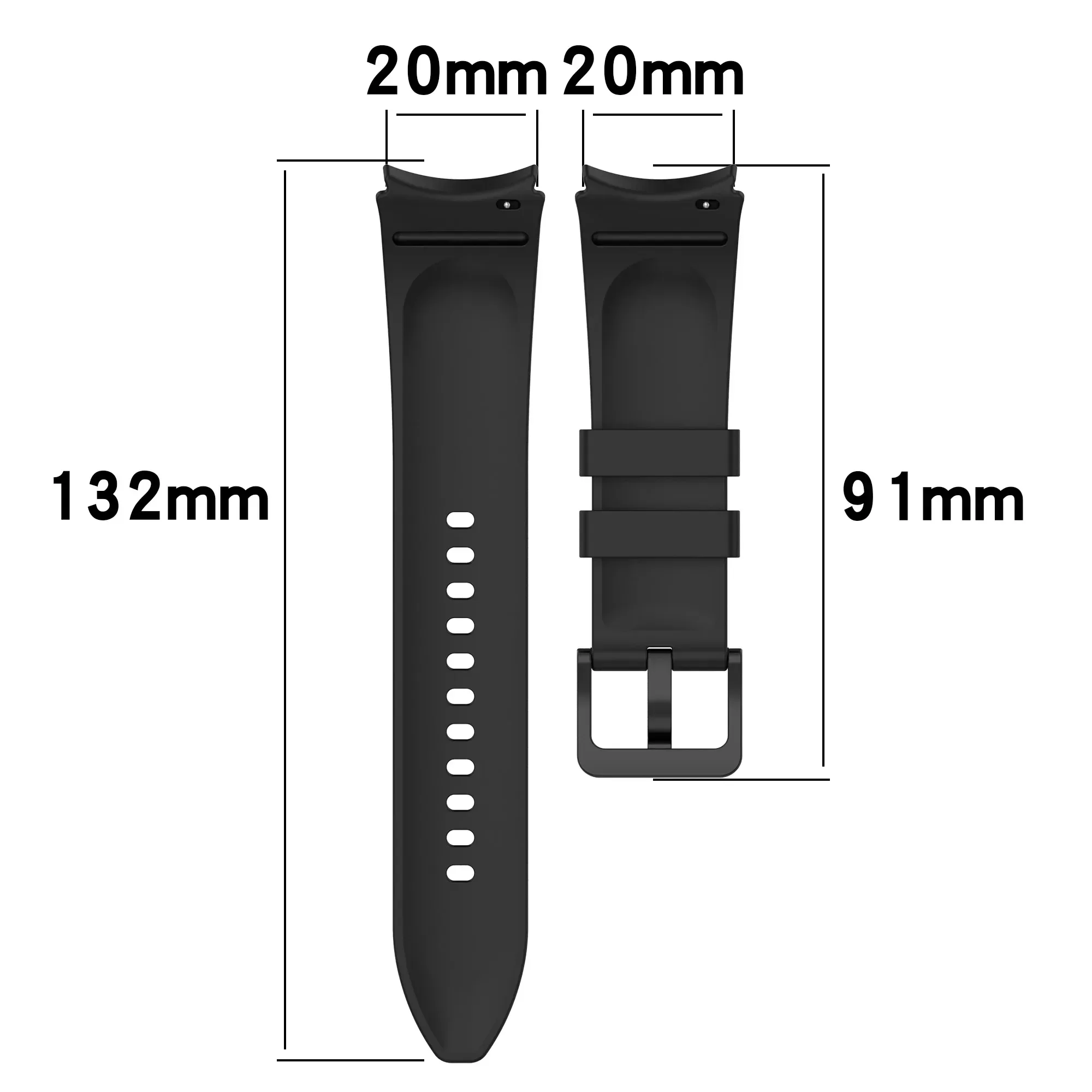 Premium No-Gap Silicone Watch Strap - Original Band Replacement