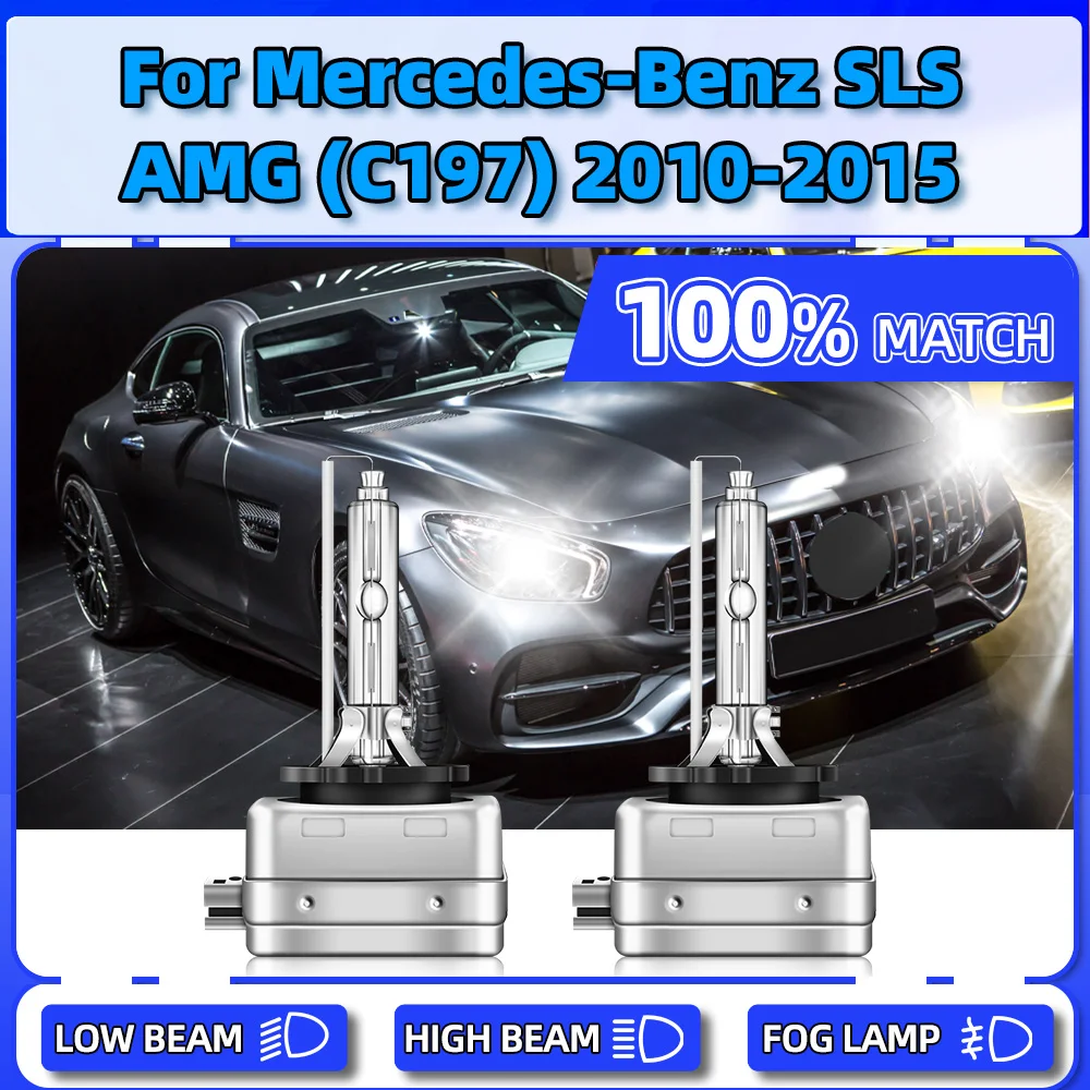 

35W 20000LM Xenon Headlight D1S 6000K Xenon Front Lights Bulbs For Mercedes-Benz SLS AMG (C197) 2010 2011 2012 2013 2014 2015