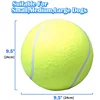 24cm Dog Chew Toys Tennis Ball Large Pet Toys Funny Outdoor Sports Dog Ball Gift with Inflating Needles Dog Toys for Large Dogs 4