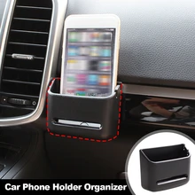 Car Bracket Auto Universal Seat Crevice Plastic Storage Box Card Phone Holder Organizer Reserved Design For Pocket Accessories