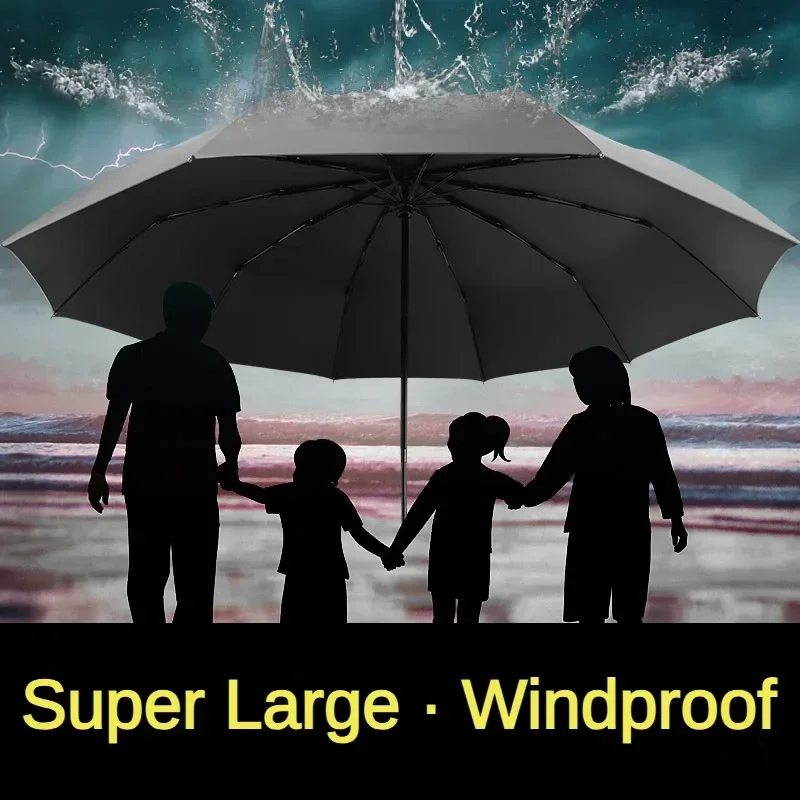 Automatic Folding Umbrella Super Large Windproof Waterproof Sun Uv