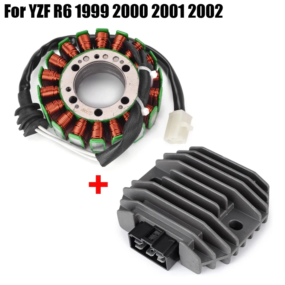 

YZF R6 Stator Coil + Regulator Rectifier For Yamaha YZF-R6 YZFR6 1999 2000 2001 2002
