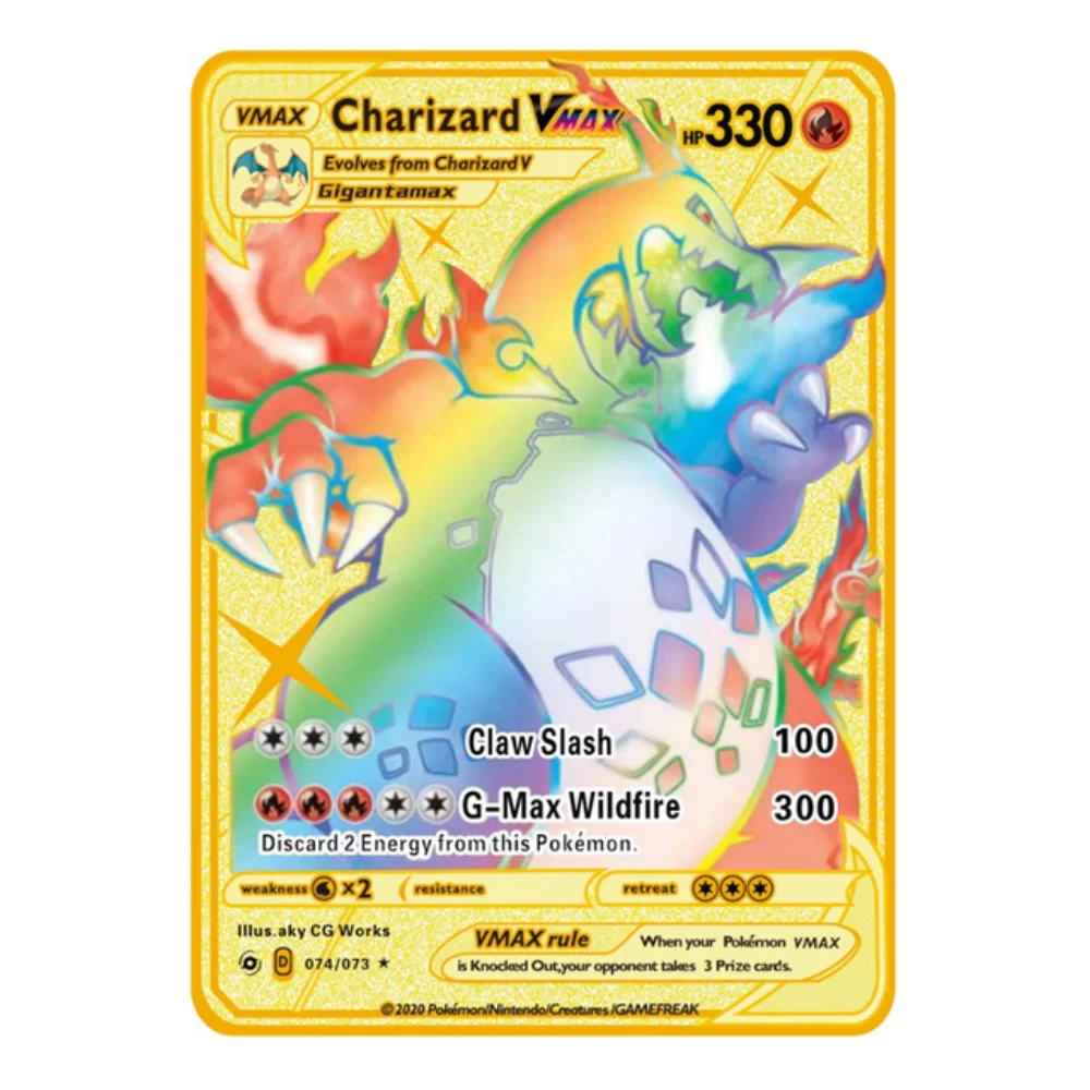 thumbnail image 1 of Pok é mon Metal Gold Card, Mewtwo ex GX Picchu Gold Card, Rare Iron Game, Super VMax Solgaleo Collection Card, 37 Styles, 1 of 5