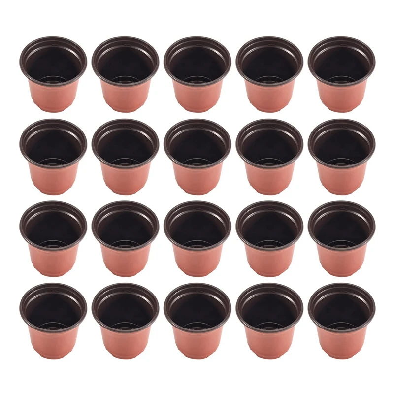 1200Pcs 4 Inch Plastic Flower Seedlings Nursery Supplies Planter Pot/Pots Containers Seed Starting Pots Planting Pots 2