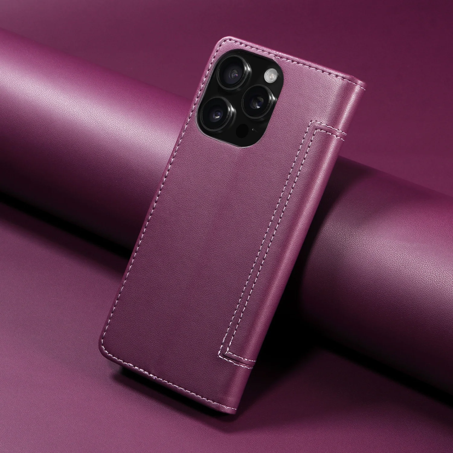 Premium PU Leather Flip Wallet Phone Case - Universal Design