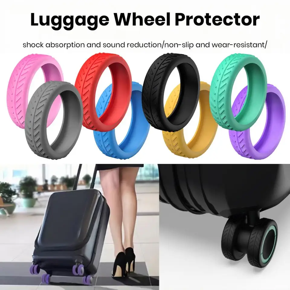 Protection de Roues de Valise en Silicone – 16 Pièces