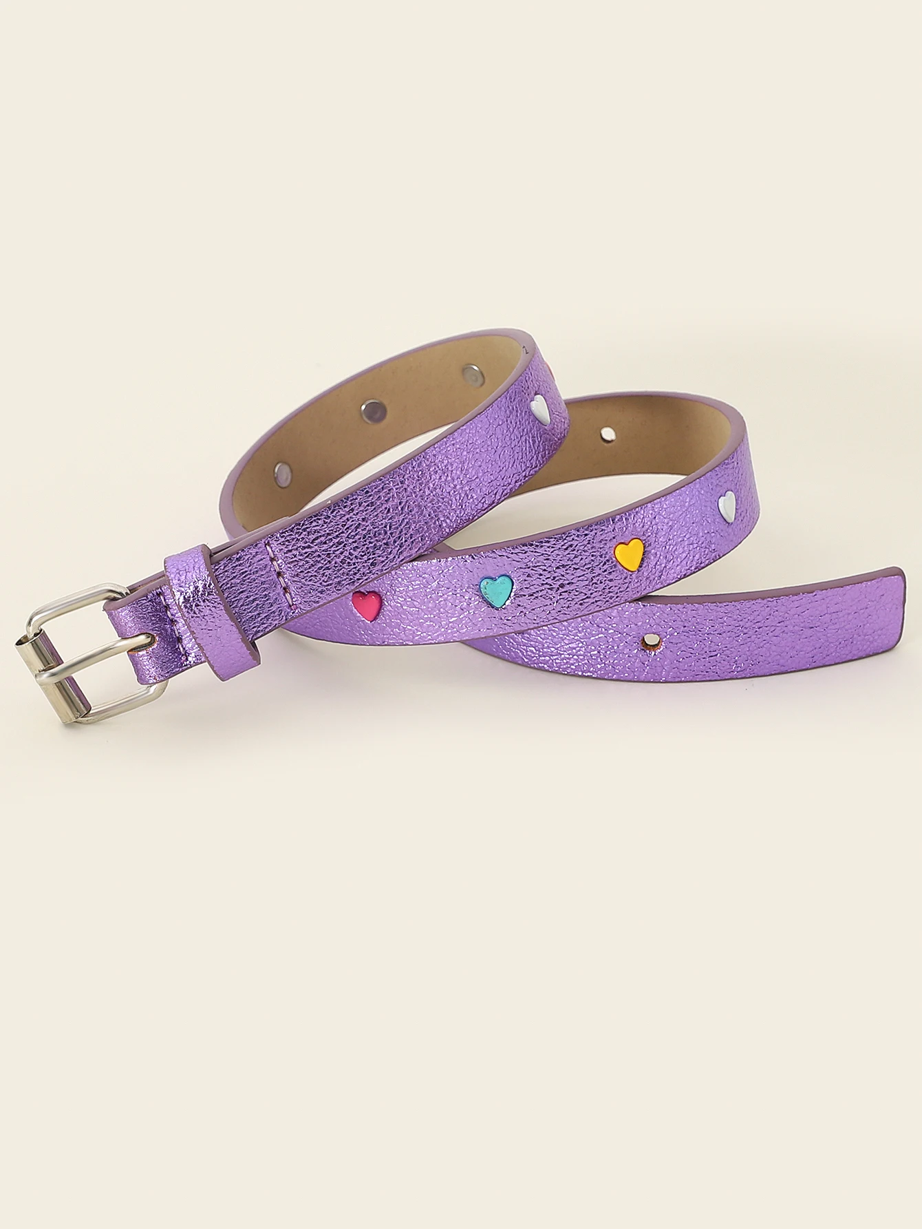 cute kids belt adjustable metal buckle purple kids belt children belt