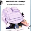 2024 new student backpack, cartoon cute children's backpack for grades 1-6, lightweight and load reducing backpack for boys and 4