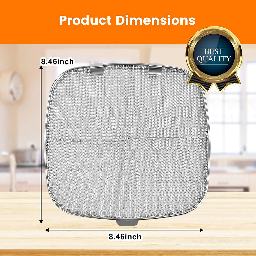 Stainless Steel Splatter Shield for Ninja Foodi AG301 Replacement Fine Mesh Splatter Screen for Ninja Foodi 5 in1 Indoor Grill
