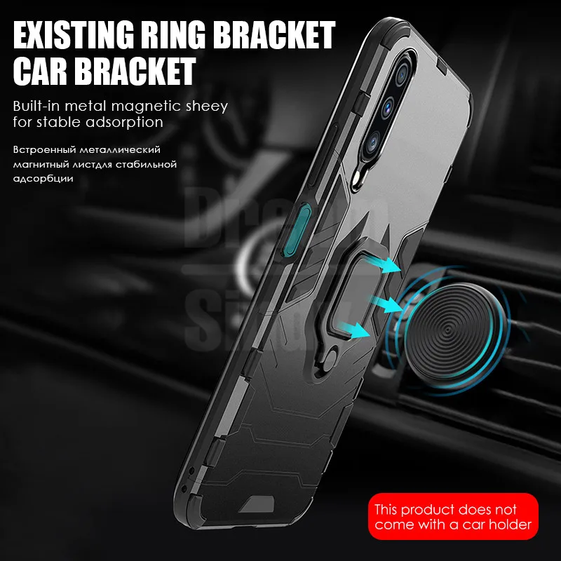 Luxury Metal Magnetic Ring Shockproof Phone Case - Armor Bumper Back Cover