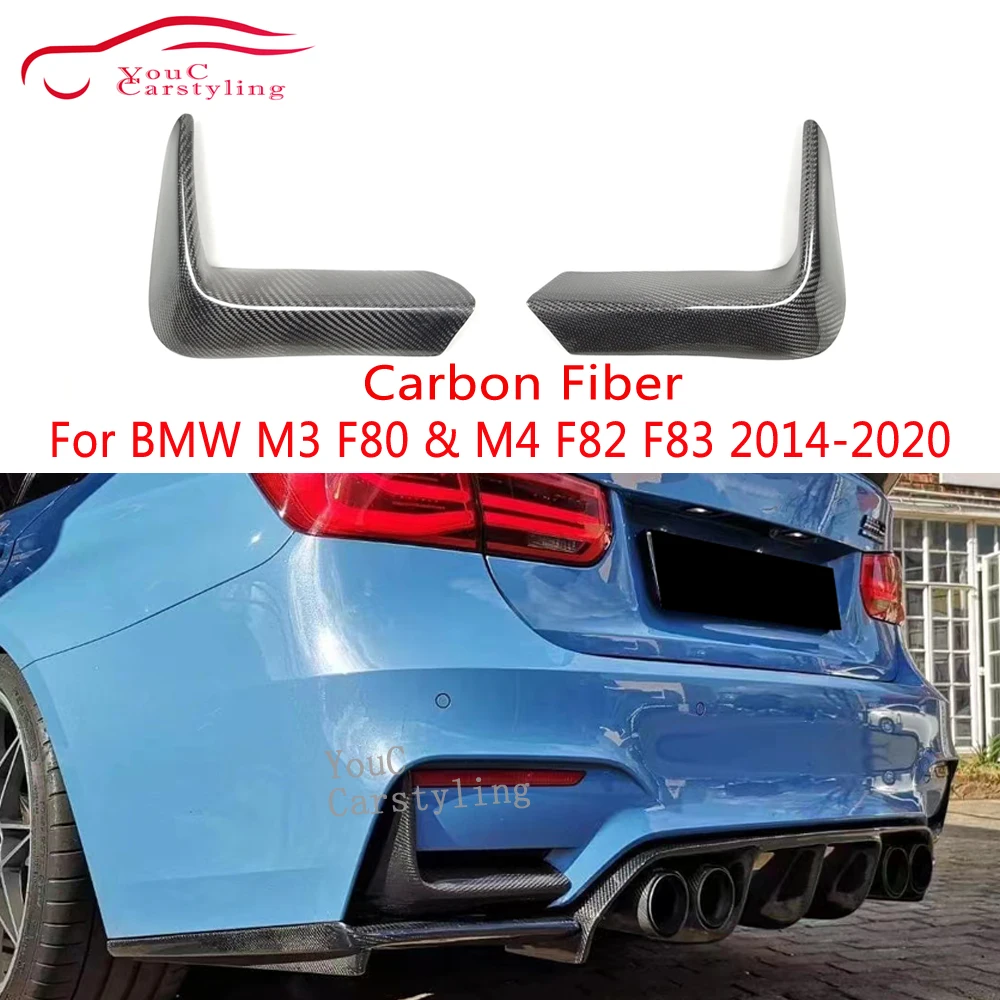 

F80 F82 сплиттер для заднего бампера из углеродного волокна для BMW M3 M4 F80 F82 седан купе кабриолета 2014-2020 Автомобильный задний спойлер сплиттер