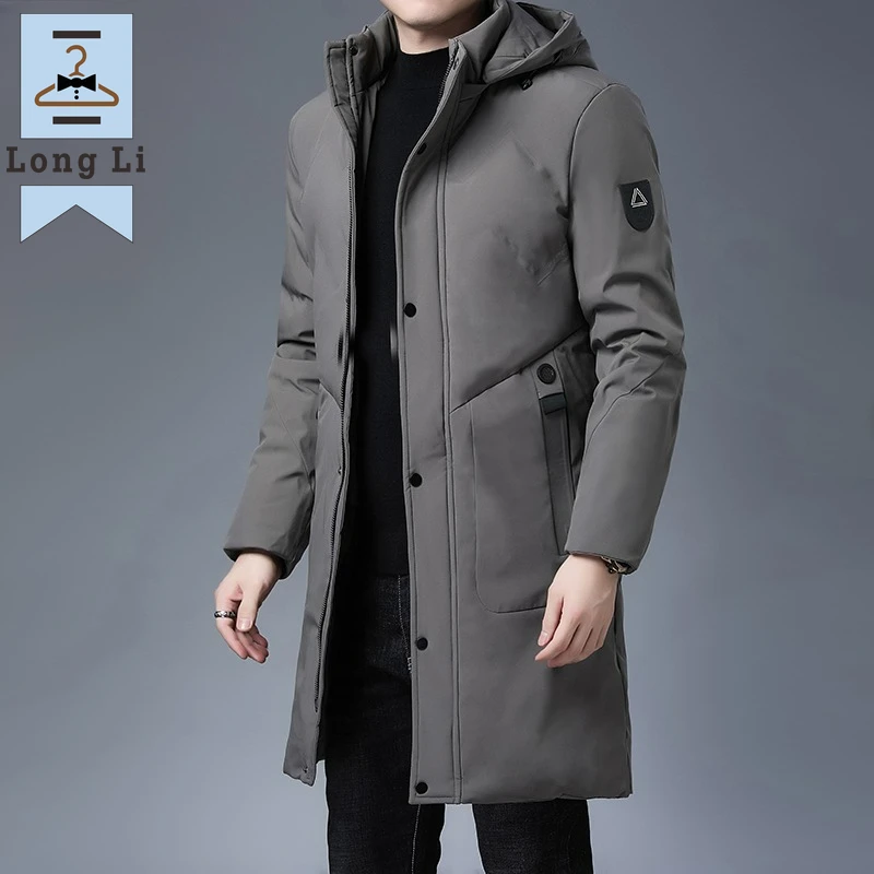 

Top Quality Winter Thicken New Brand Designer Casual Fashion Outwear Parkas Jacket Men Longline Windbreaker Coats Men Clothing