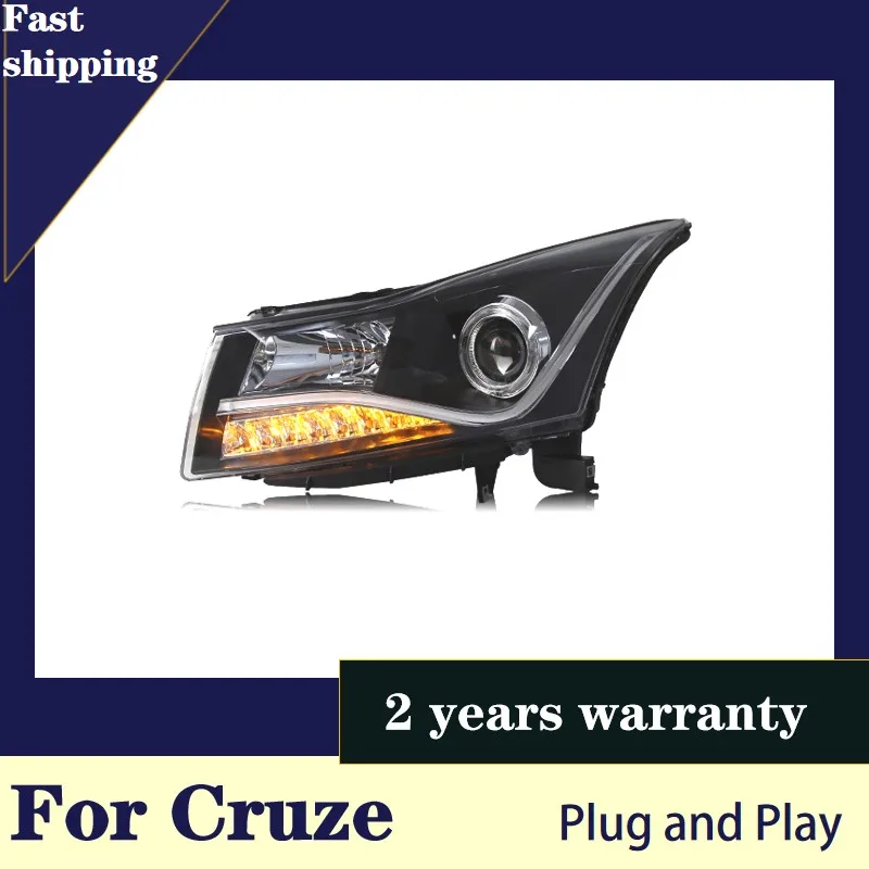 

KOWELL Car Styling For Chevrolet Cruze Headlights 2009-2014 LED Headlight DRL Q5 Bi Xenon Lens High Low Beam Parking